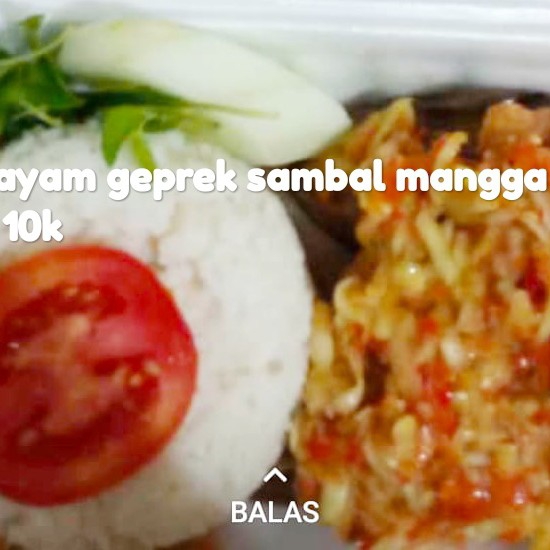 ayam geprek sambal mangga