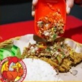 ayam gepuk sambel mentah