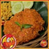 ayam gepuk sambel pete