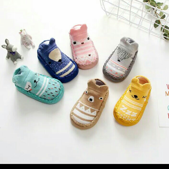 babyfit PATTERN MOCCASINS sepatu bayi prewalker kaos kaki