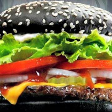 black burger crispy