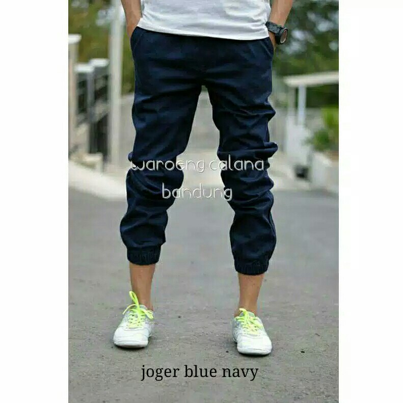 celana jogger polos pria  ada 4 warna pilihan silahkan di geser foto 2