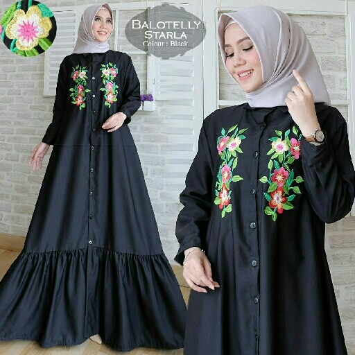 gamis balotely starla hitam tk