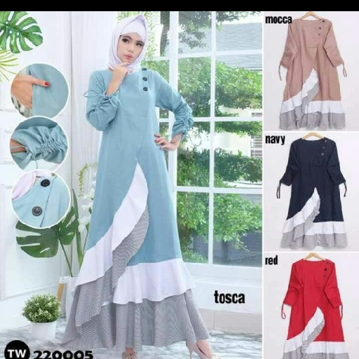 gamis kancing 