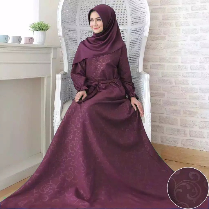 gamis syari balotelli baloteli balloteli embos banyak warna 3
