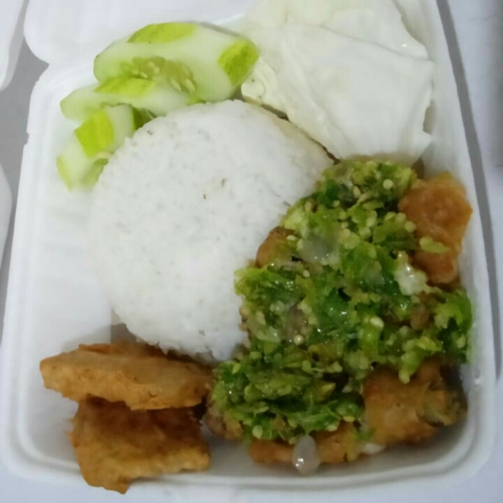geprek sambel ijo Plus Nasi