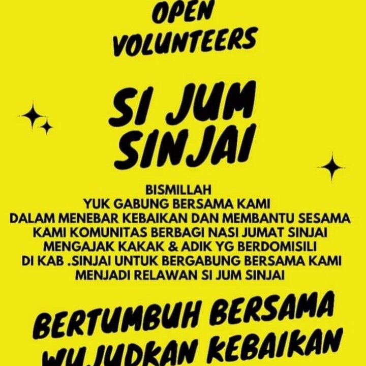 Open relawan Sijum sinjai