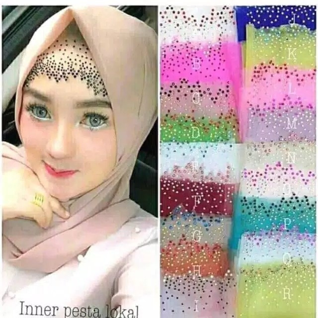 inner pesta  bandana pesta lokal  inner mutiara iner tile murah iner