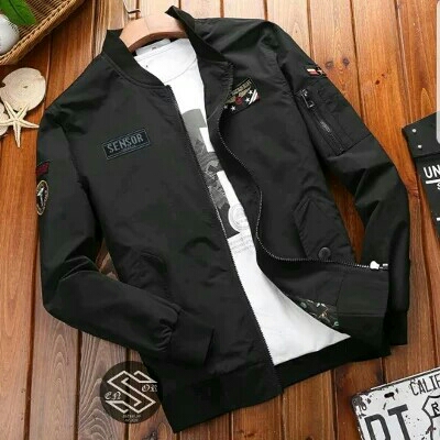 jaket bomber sensor pria