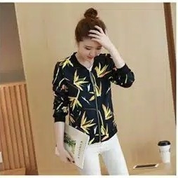 jaket bomber wanita  yenho 4 warna sablon fit to L 2