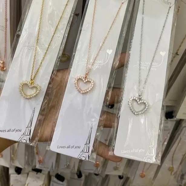 kalung hias bahan titanium tidak luntur cocok buat hiyasan leher wanit 2