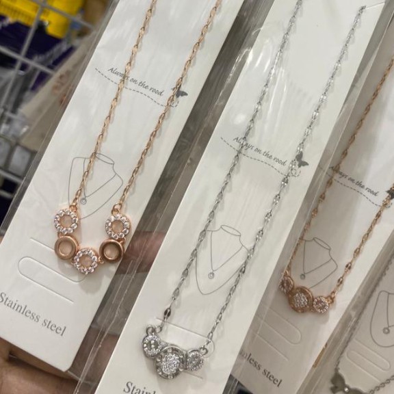 kalung hias bahan titanium tidak luntur cocok buat hiyasan leher wanit 3