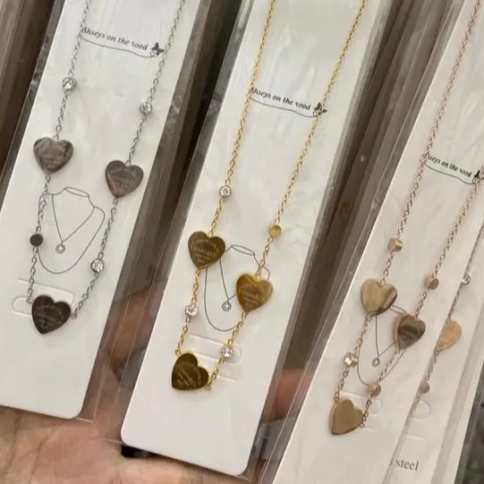 kalung hias bahan titanium tidak luntur cocok buat hiyasan leher wanit 4