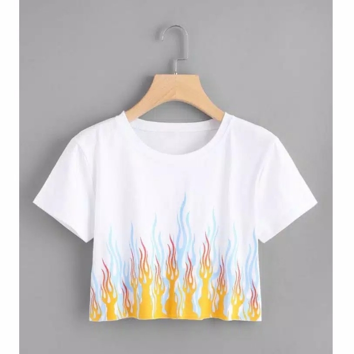 kaos crop FIRE