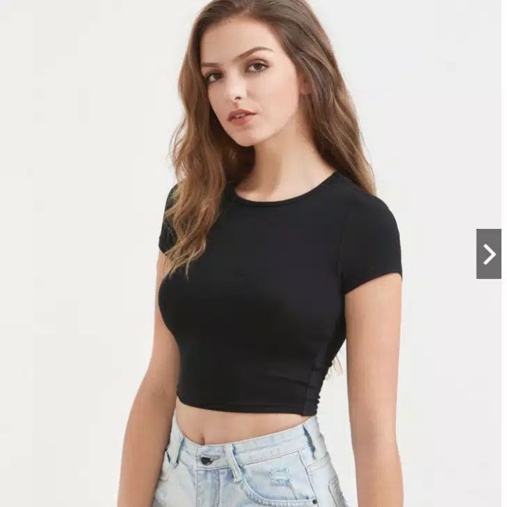 kaos crop lengan pendek 2