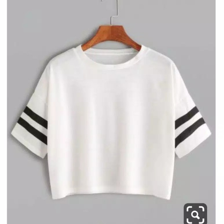 kaos crop shoulder seam