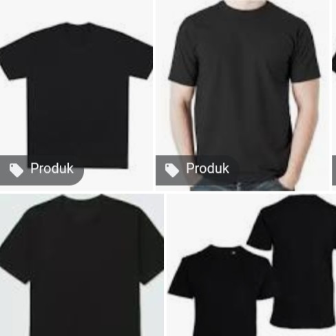kaos polos hitam atau putih