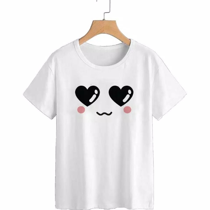 kaos wanita eye love white