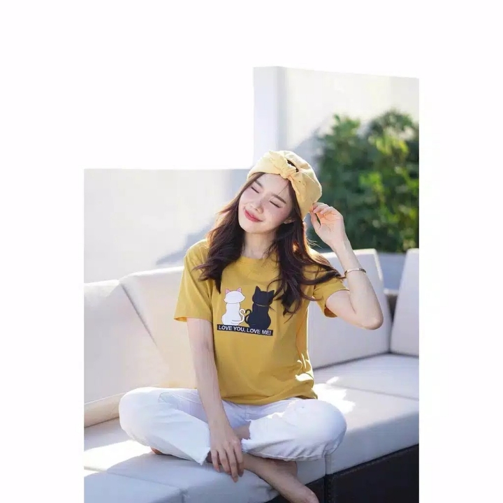 kaos wanita love you love me