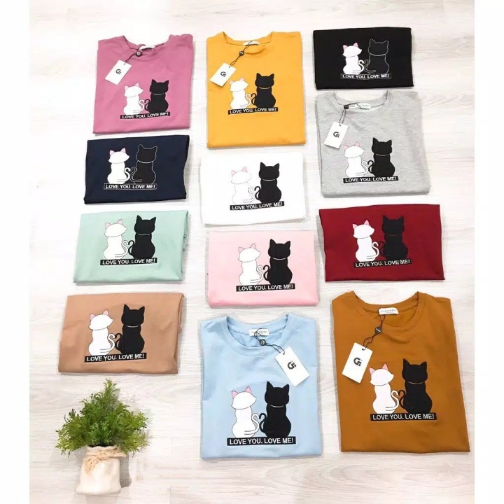 kaos wanita love you love me 5