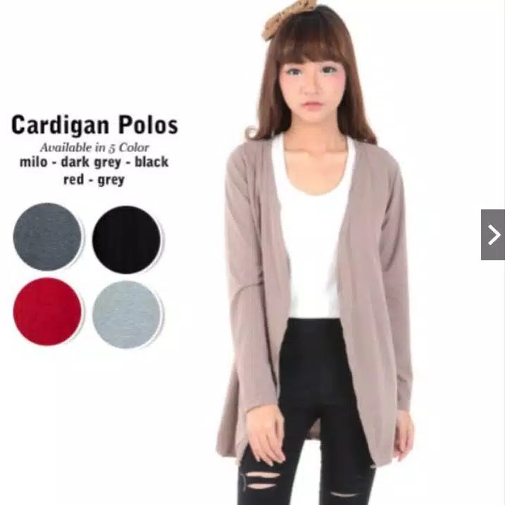 kardigan wanita kekinian polos