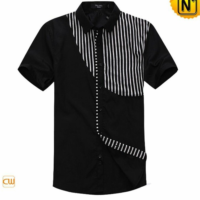 kemeja hitam putih pria