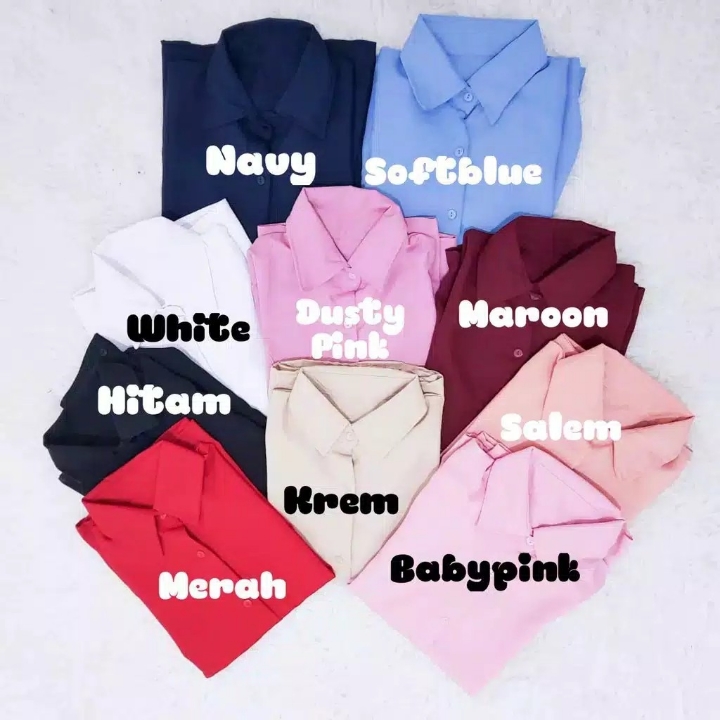 kemeja moscrepe polos