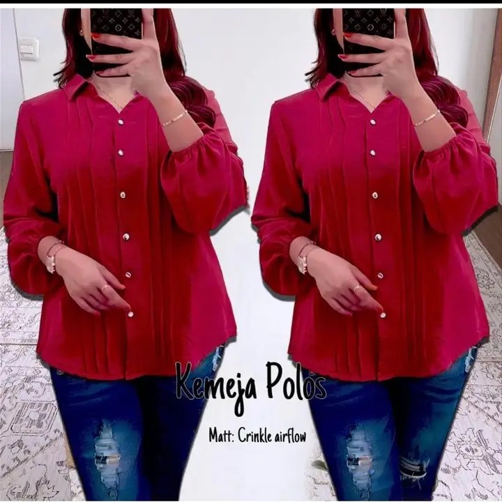 kemeja wanita polosan