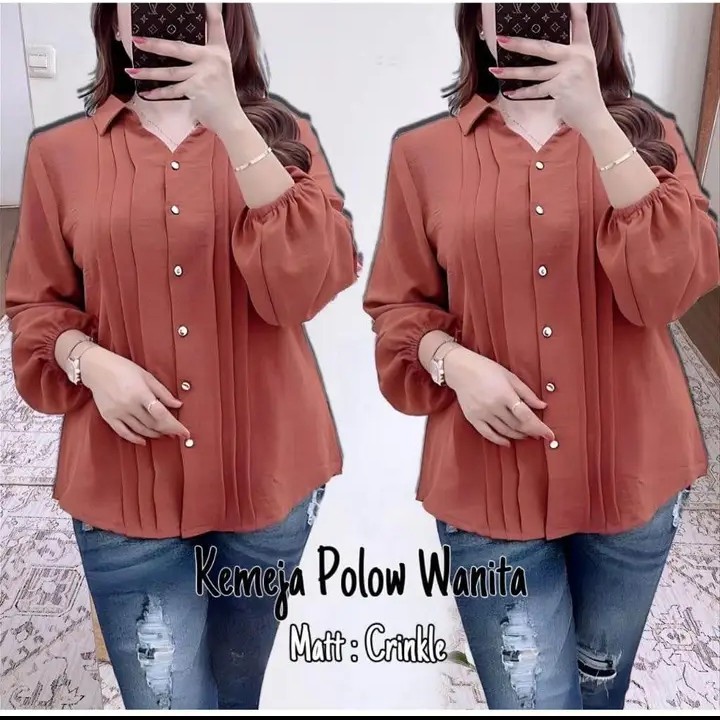 kemeja wanita polosan 3