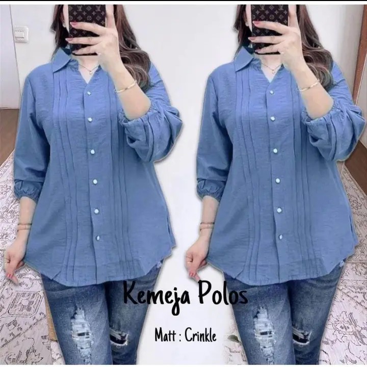 kemeja wanita polosan 4