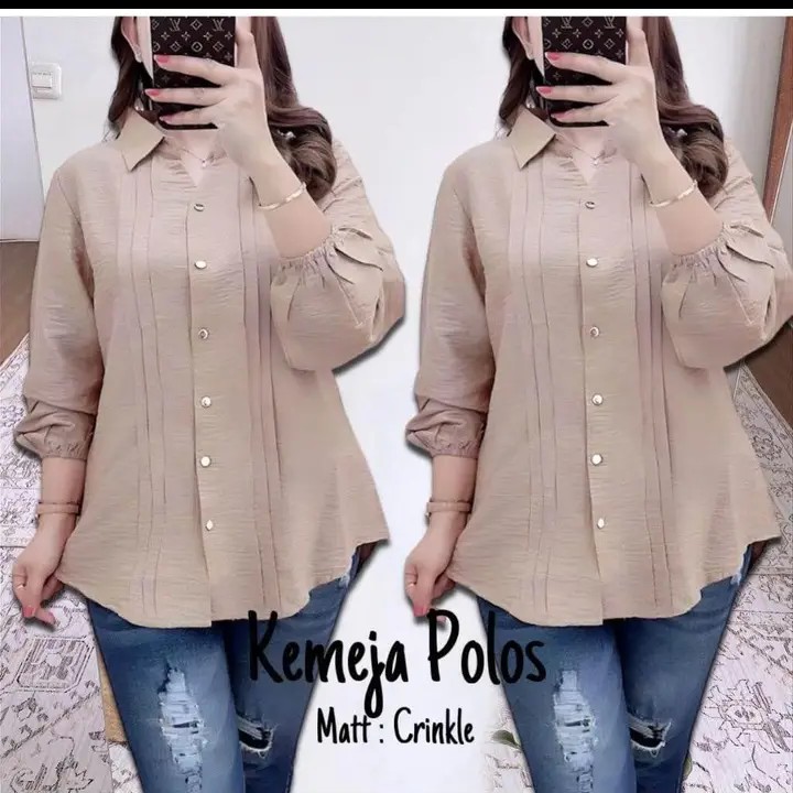 kemeja wanita polosan 5