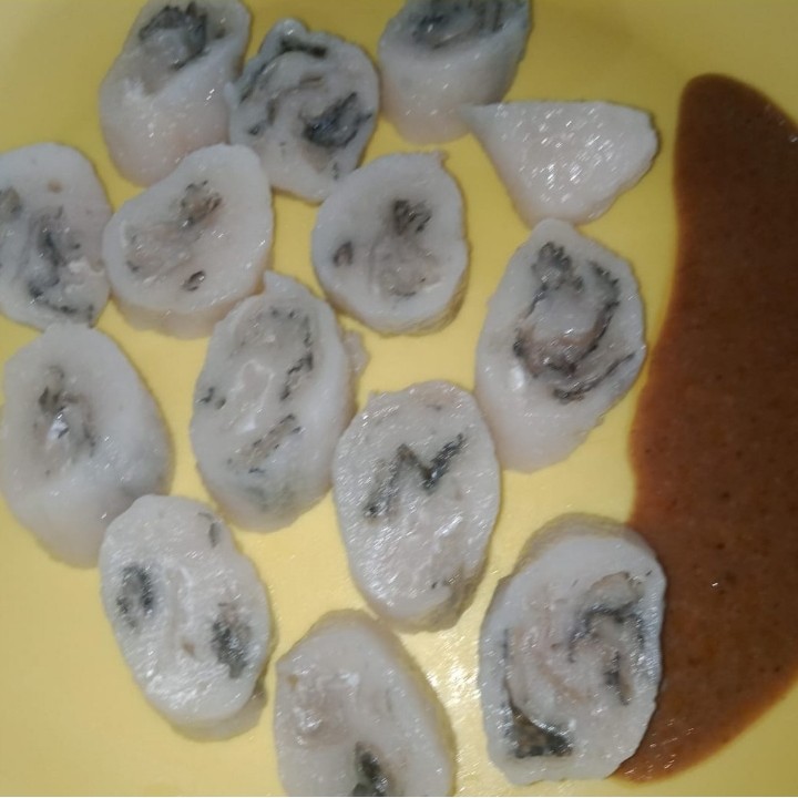 kerupuk basah ikan toman isi kulit ikan
