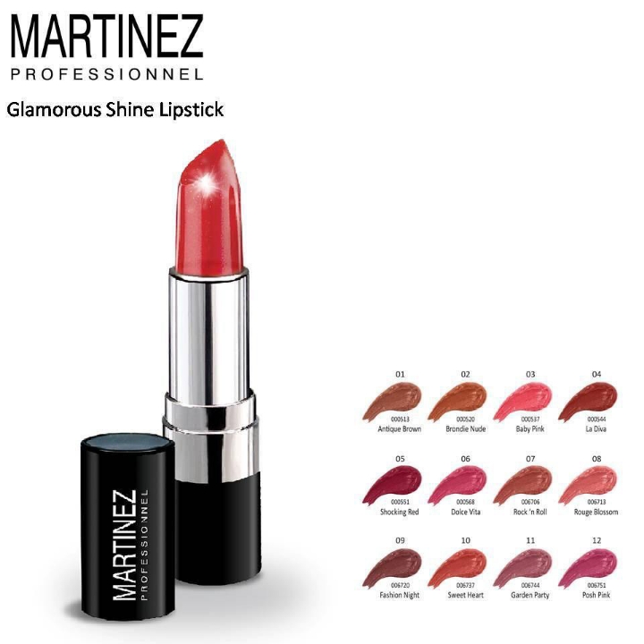 martinez glam shine lipstik