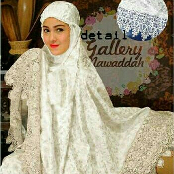 mukena dubai putih vo