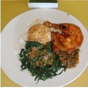 nasi ayam bakar sayur sambel