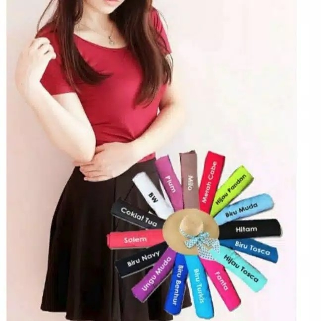 oneck kaos polos pendek