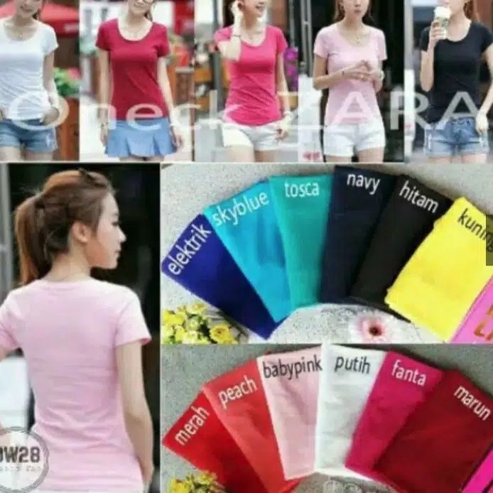 oneck kaos polos pendek 2