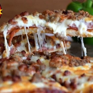 pizza black paper 