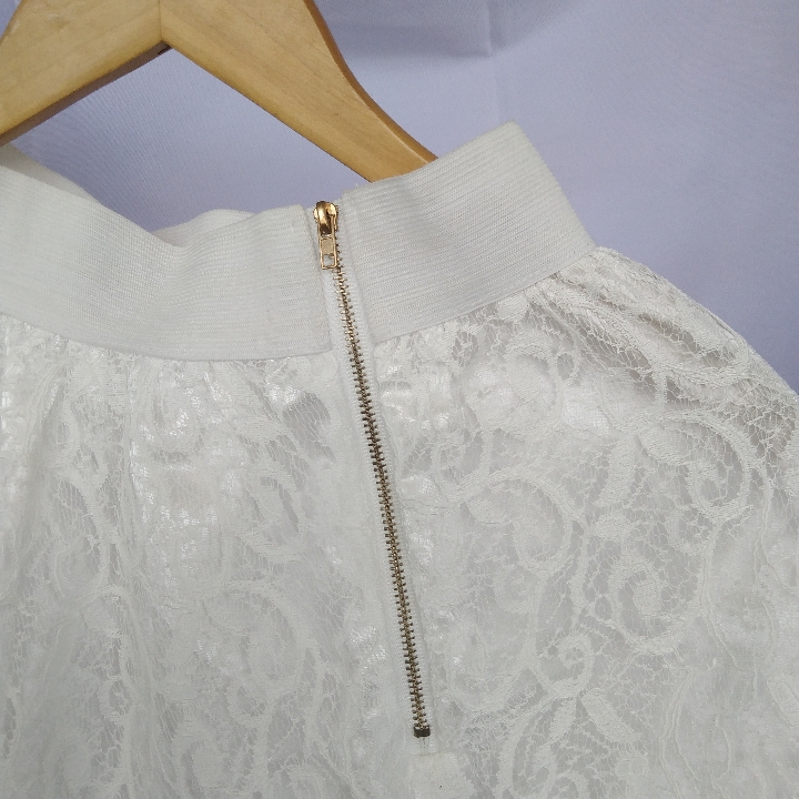 rok vintage mide skirt lapis satin 2