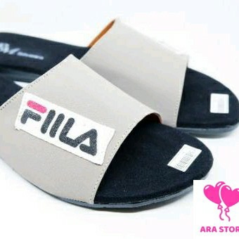 sandal wanita teplek selop murah FL01-Grey
