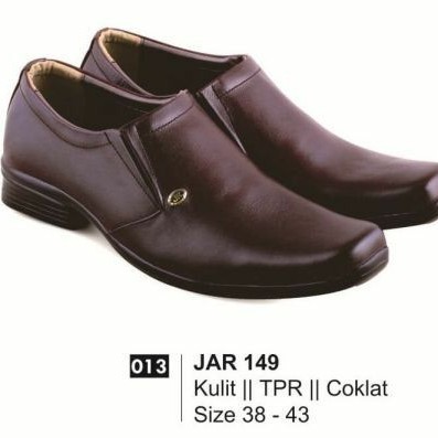 sepatu kulit coklat pria