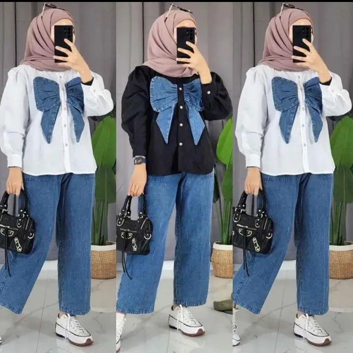 setelan celana jeans wanita terbaru cantikGRATIS per produk tersedia