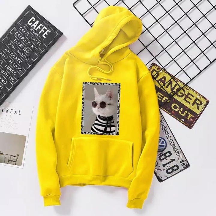 sweater hodie CAT GLASSES