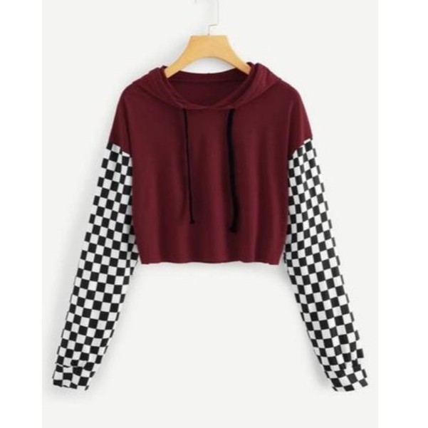 sweater hodie CROP WANITA 2