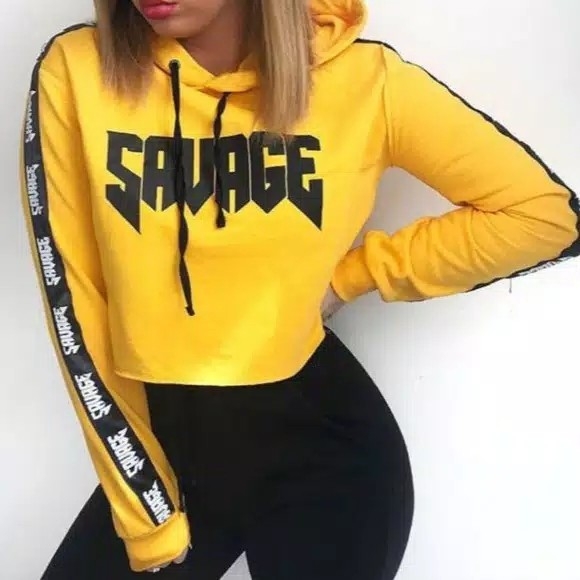 sweater hodie crop SAVAGE