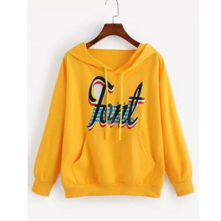 sweater hodie wanita FONT