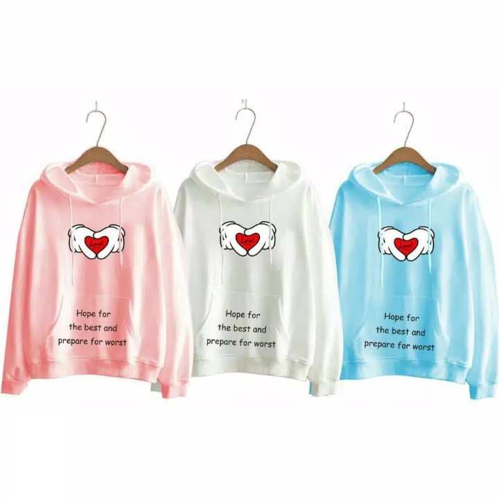 sweater topi kekinian LOVE 3