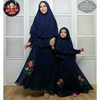syari couple ibu dan anak navy