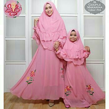 syari couple ibu dan anak pink