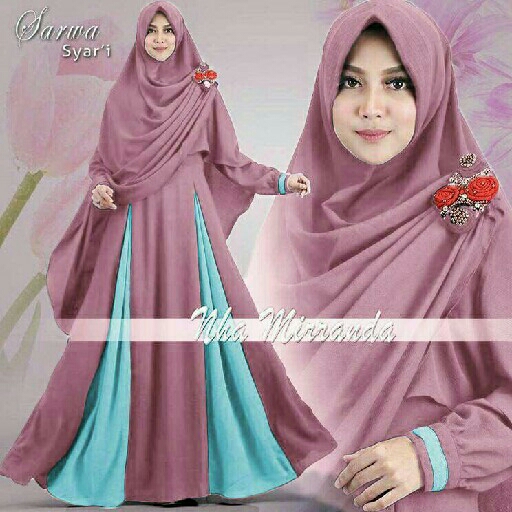 syari sarwa plus jilbab pink